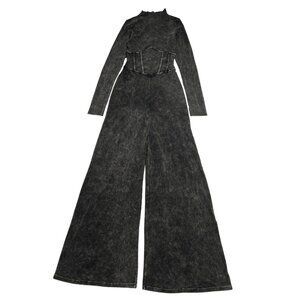 FOUNDIST Art Studio Collection Jumpsuit in Washed Black